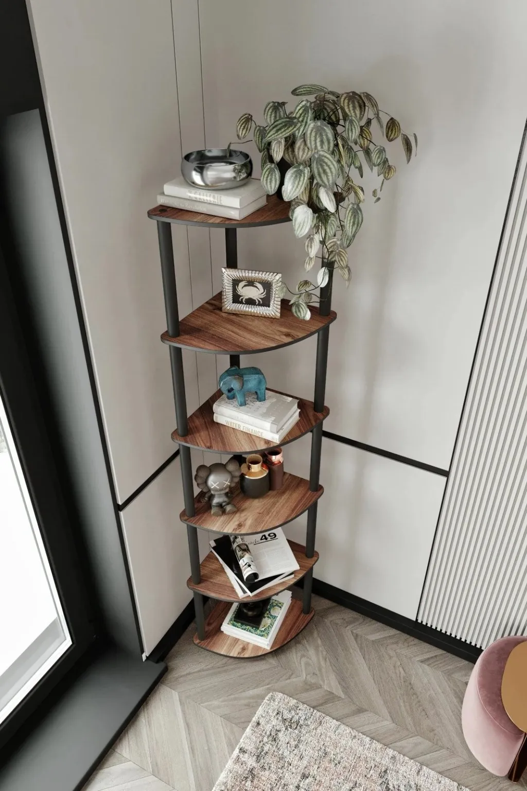 Librari / Raft Librash Bookcase 6 Corner, lejthi - 2