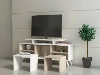 Komodë TV Hanah Home, Como, e bardhë dhe Cordoba