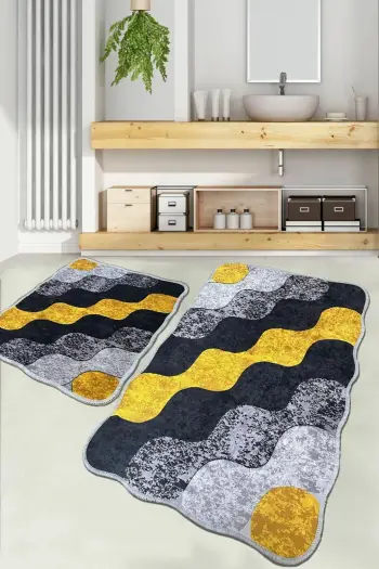 Set tapetash për banjo (2 copa), Mijölnir, rrethore, e verdhë