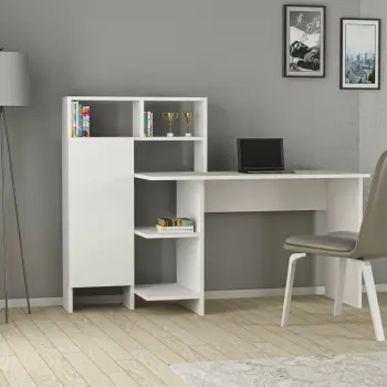 Tavolinë studimi Hanah Home, Bugra, e bardhë