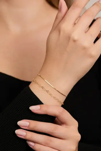 Byzylyk argjendi Elika Silver, ELKSET80087, ngjyrë ari