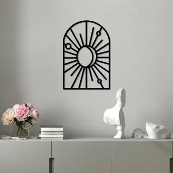 Aksesor dekorativ metalik për mur, dritare dhe hënë, Wallity, M