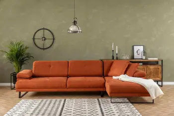 Këndore Atelier del Sofa Mustang Small, e djathtë, portokalli