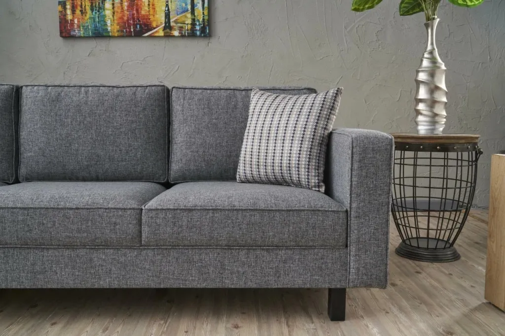 Divan treshe Atelier del Sofa, Kale Linen, ngjyrë gri - 4