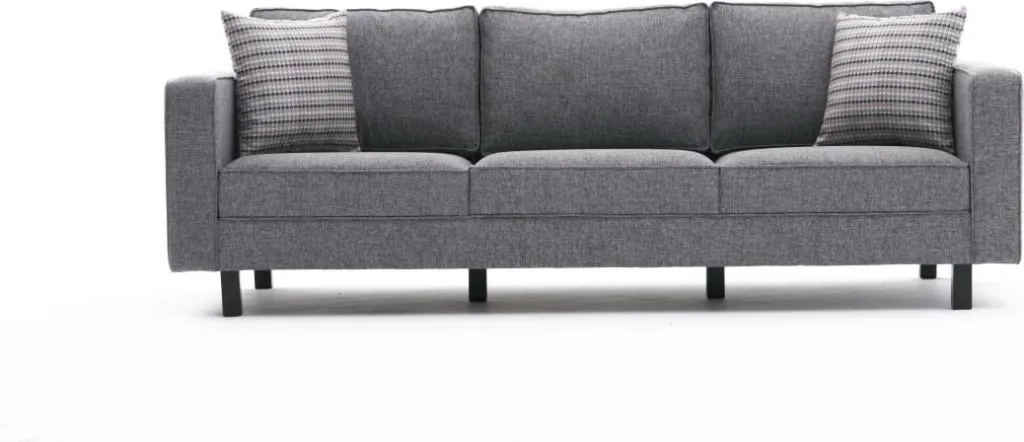Divan treshe Atelier del Sofa, Kale Linen, ngjyrë gri - 5
