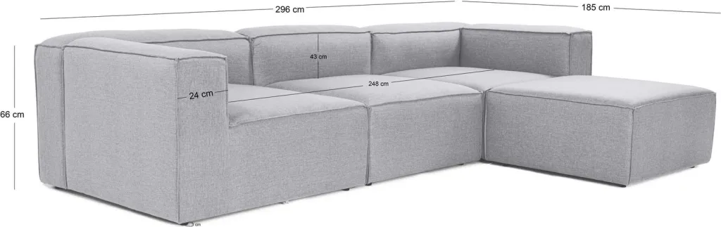 Këndsofa Atelier del Sofa, ngjyrë gri, Fora - 15