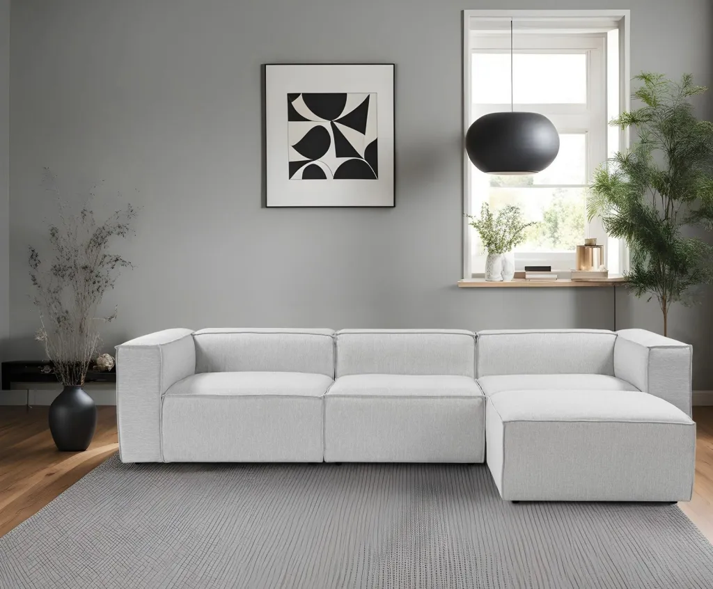 Këndsofa Atelier del Sofa, ngjyrë gri, Fora - 4