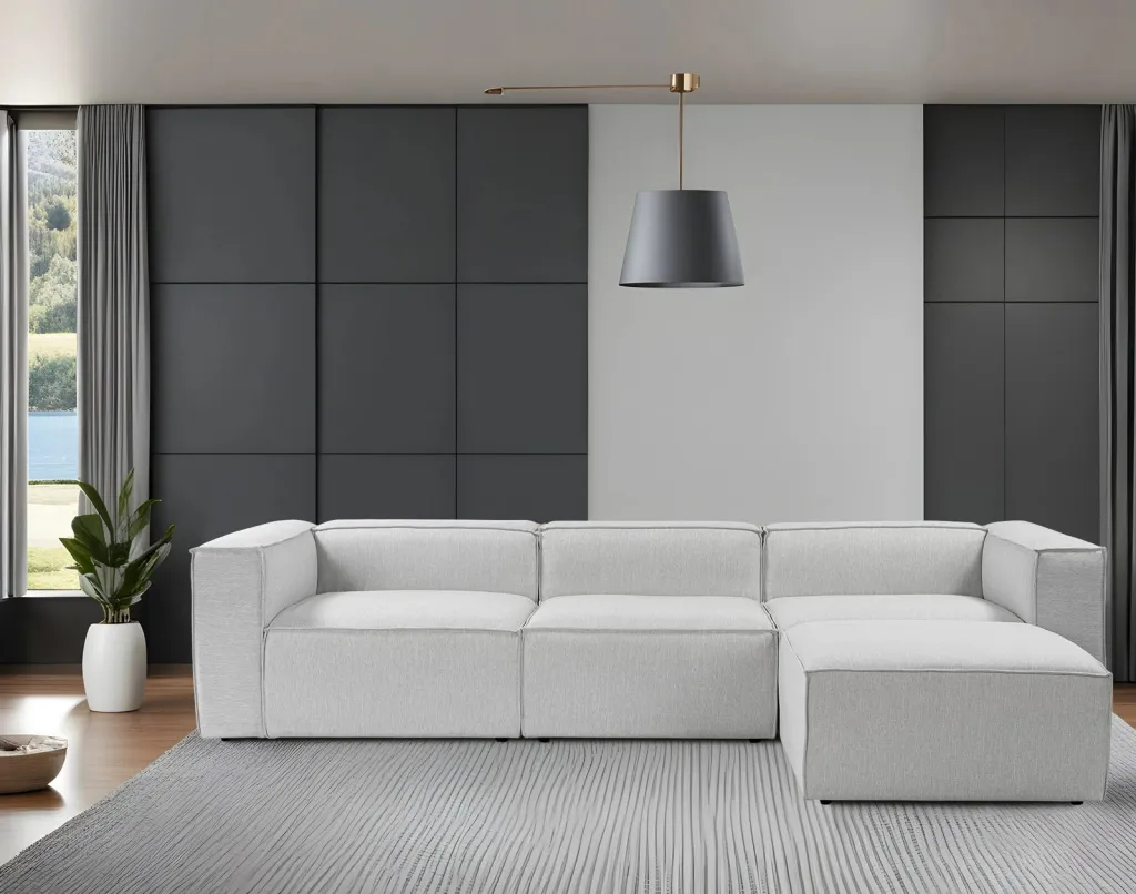 Këndsofa Atelier del Sofa, ngjyrë gri, Fora - 5