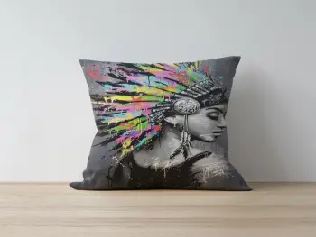 Jastëk dekorativ Aberto Design, a1178, shumëngjyrësh, 43x43cm