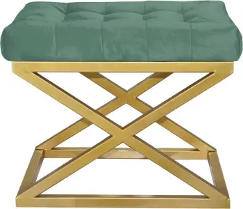 Puf Atelier del Sofa, ngjyrë ari dhe e gjelbër, Capraz v2