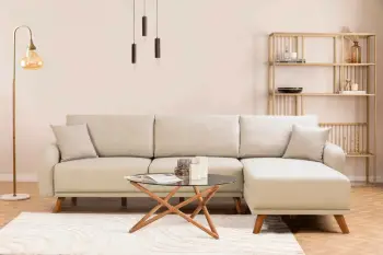 Kënd-sofë krevati Hera 2, ngjyrë krem, Atelier del Sofa