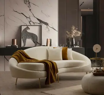 Divan treshe Atelier del Sofa, Eses, boucle krem