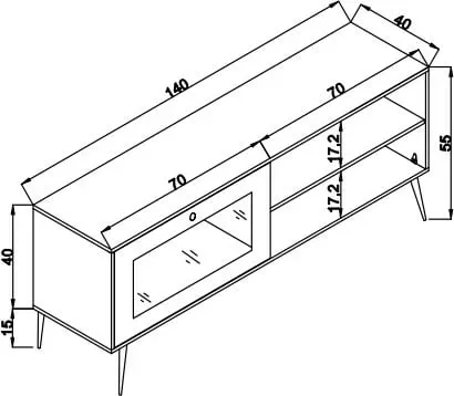 Komodinë për TV Jüt 140, lis - 7