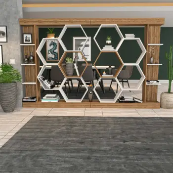 Raft librash Hanah Home, Sueno, bardhë dhe arre