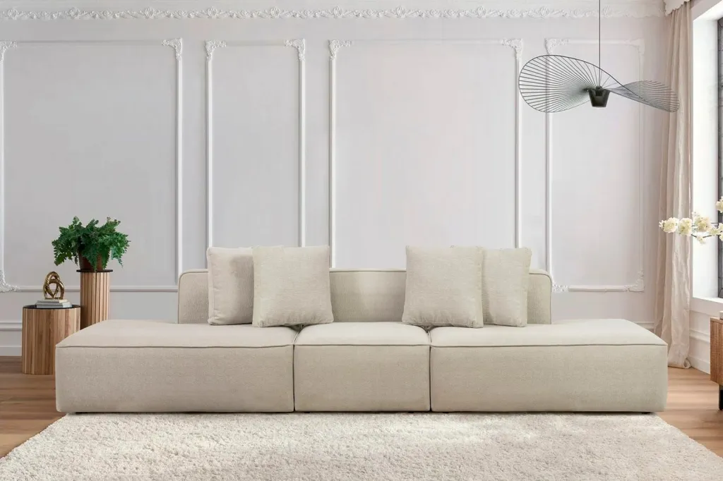 Kënd divan Atelier del Sofa, More M(M4-M1-M3), ngjyrë krem - 1