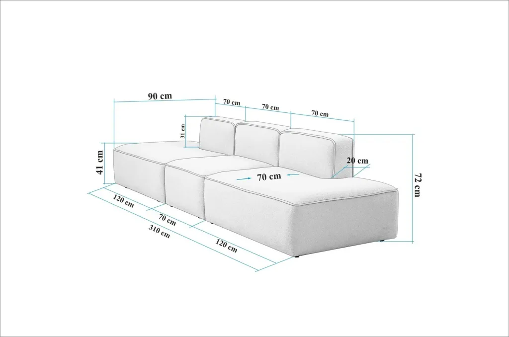 Kënd divan Atelier del Sofa, More M(M4-M1-M3), ngjyrë krem - 5