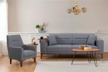 Set divan-krevat Atelier del Sofa, Liones, ngjyrë gri e errët