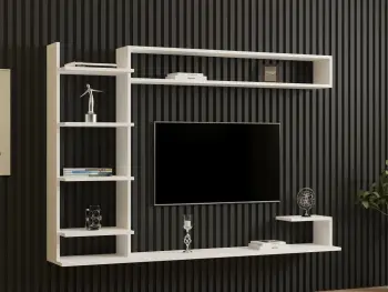 Komodinë për TV Poling, bardhë