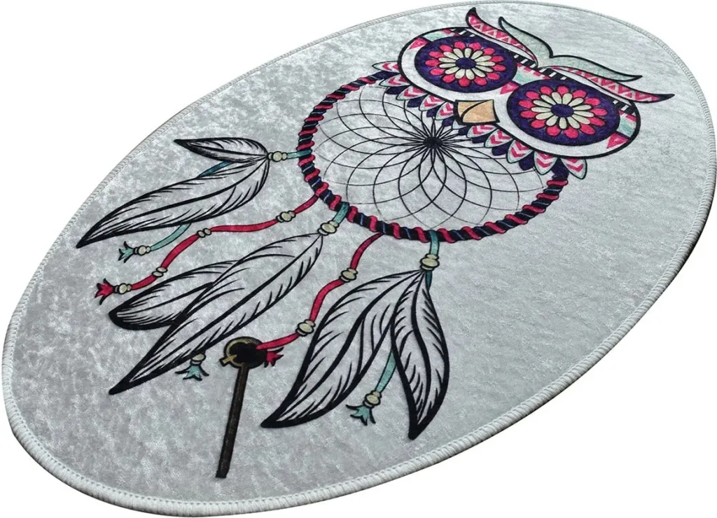 Qilim oval Dream Oval DJT, shumëngjyrësh, 60x90cm - 2