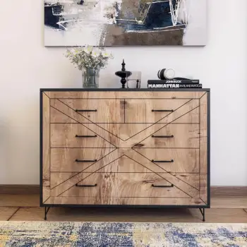 Komodë Hanah Home Comfort, anthracite dhe lis