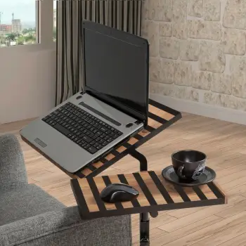 Tavolinë qëndrore për laptop, ngjyrë Atlantic Pine dhe e zezë, Glen 768
