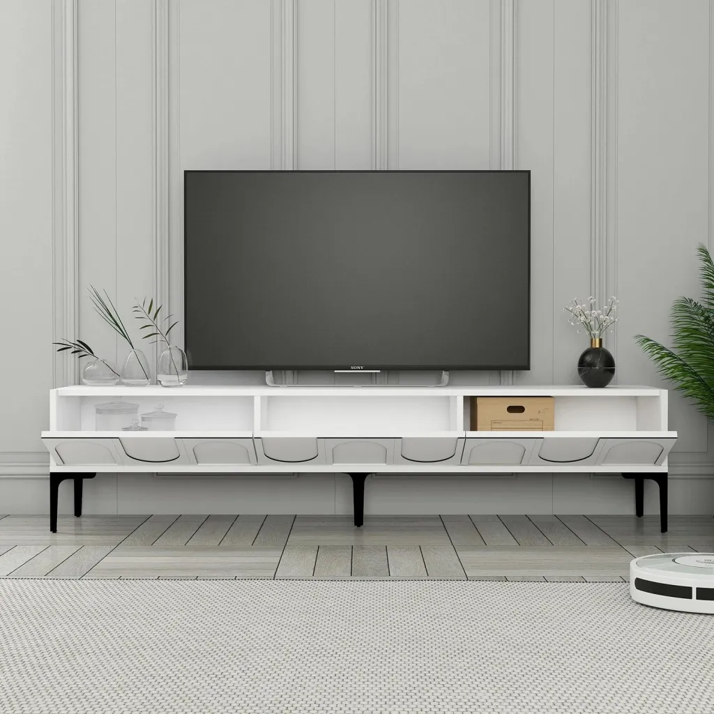 Konsolë TV Hanah Home, Lyon 42, e bardhë, e zezë - 2