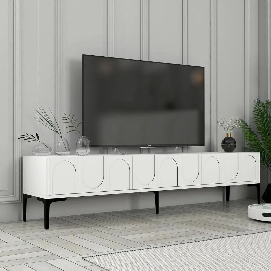 Konsolë TV Hanah Home, Lyon 42, e bardhë, e zezë - 3