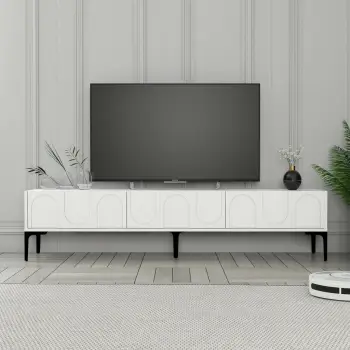 Konsolë TV Hanah Home, Lyon 42, e bardhë, e zezë