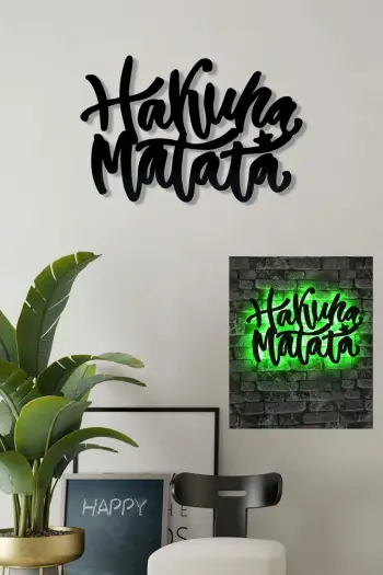 Dritë dekorative LED, Hakuna Matata, ngjyrë e gjelbër