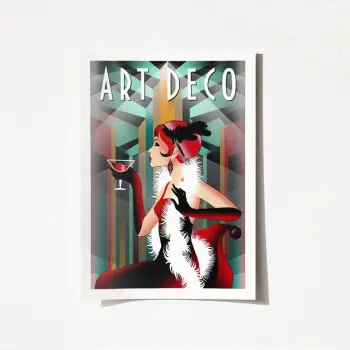 Poster A3 Art Deco, shumëngjyrësh, 29,7x42cm