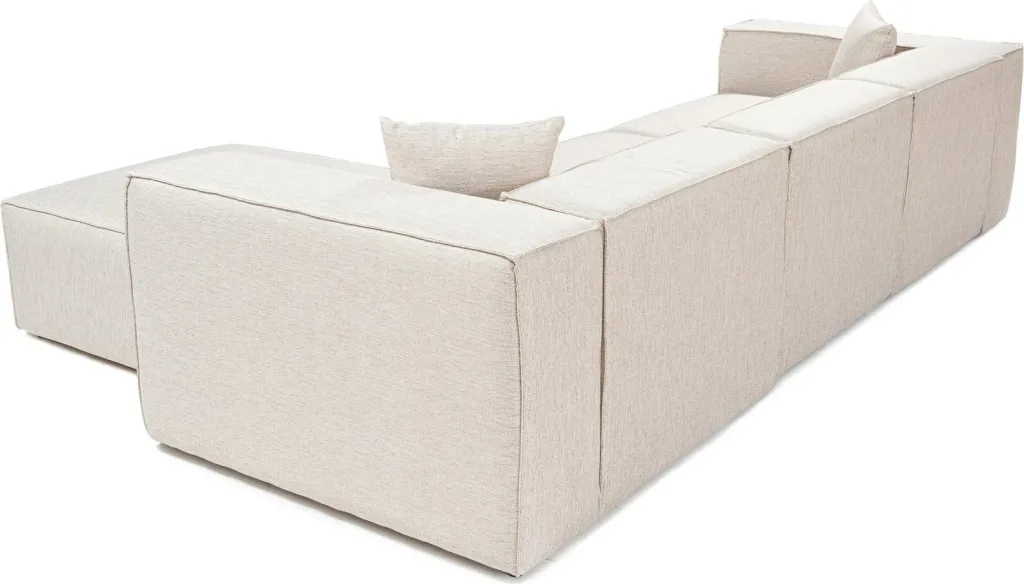 Këndare Lora, ngjyrë kafe e çelët, me pouffe, 4 pjesë - 9