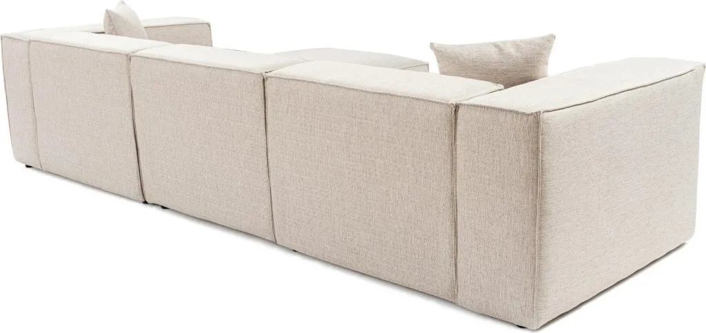 Këndare Lora, ngjyrë kafe e çelët, me pouffe, 4 pjesë - 10