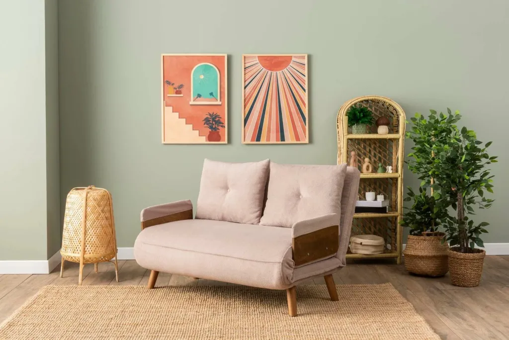 Divan-krevat dy ulëshe, Cosmo, ngjyrë mink, Atelier del Sofa - 1