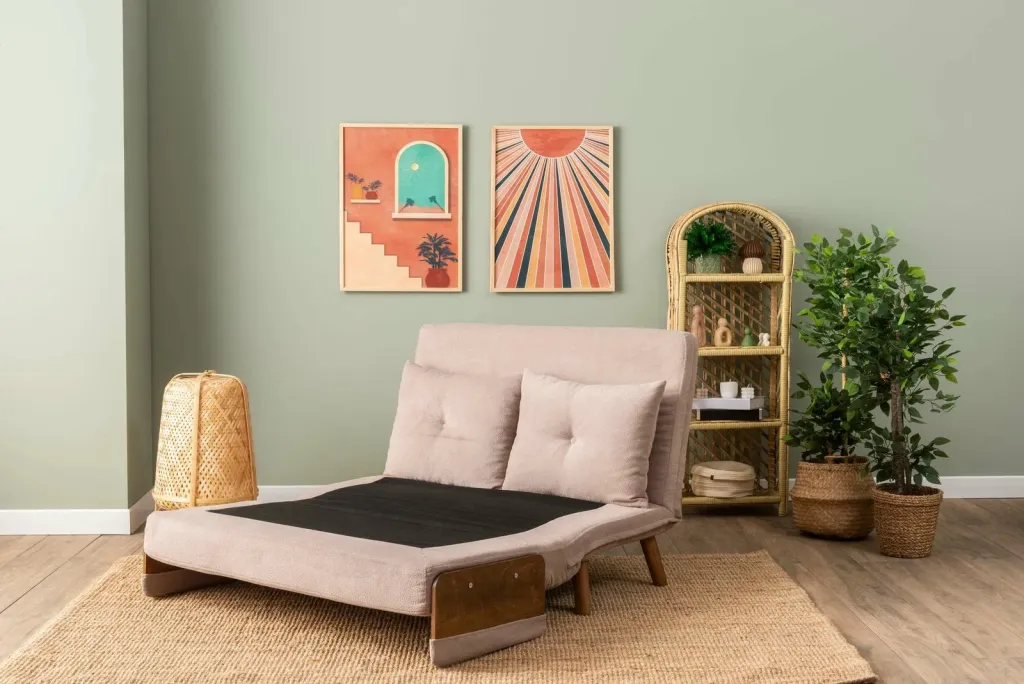 Divan-krevat dy ulëshe, Cosmo, ngjyrë mink, Atelier del Sofa - 4