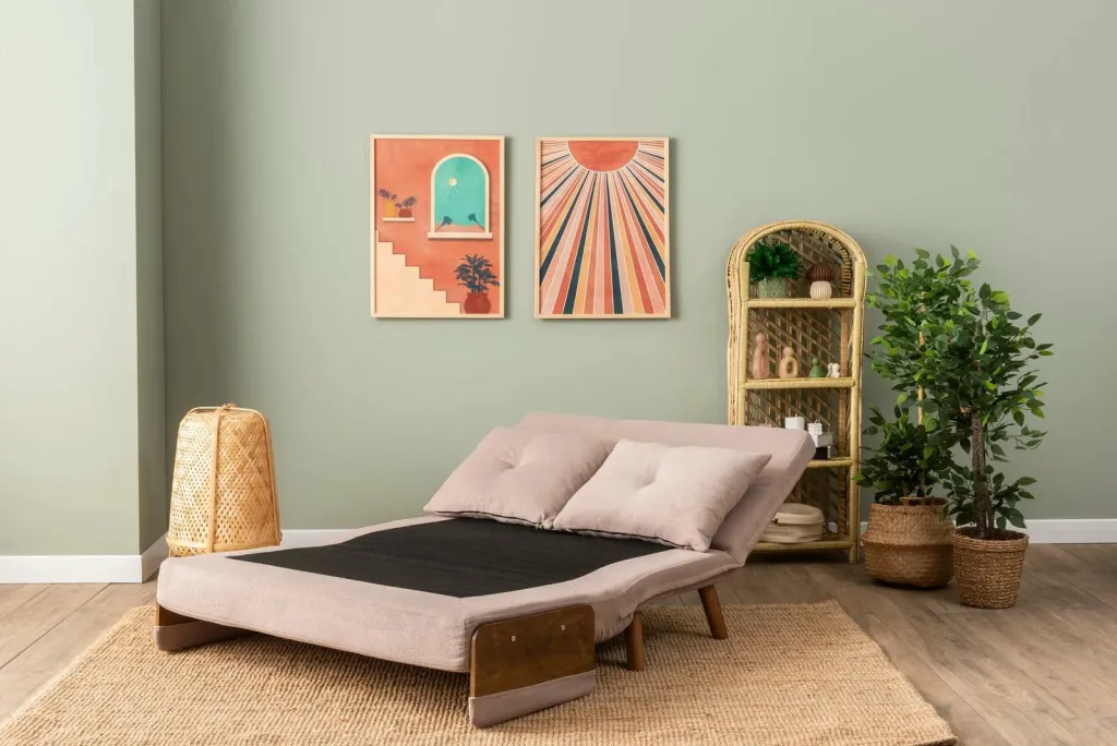 Divan-krevat dy ulëshe, Cosmo, ngjyrë mink, Atelier del Sofa - 5