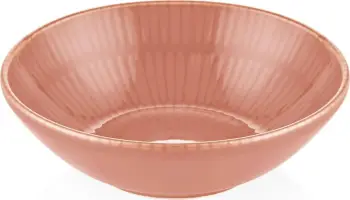 Set pjatash të thella qeramike (6 copë), ngjyrë somon, Hermia, NON0030