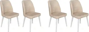 Set Karrigesh (4 Copë) Dallas, bezhë, bardhë