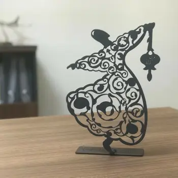 Objekt dekorativ prej metali, Semazen Pod, ngjyrë e zezë, Aberto Design, 20x30cm