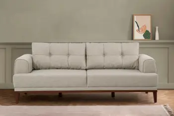 Divan treshe Atelier del Sofa, Vina 3, krem, dru arre