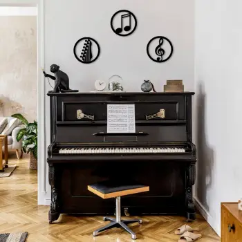 Aksesor dekorativ metalik për mur, Wallity, Just Music