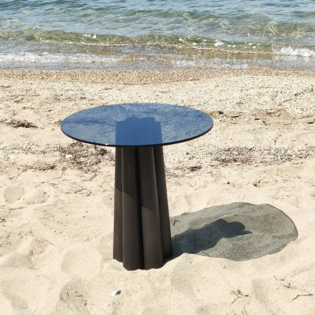 Tavolinë Kafeje Thales, gri e errët, zezë - 5