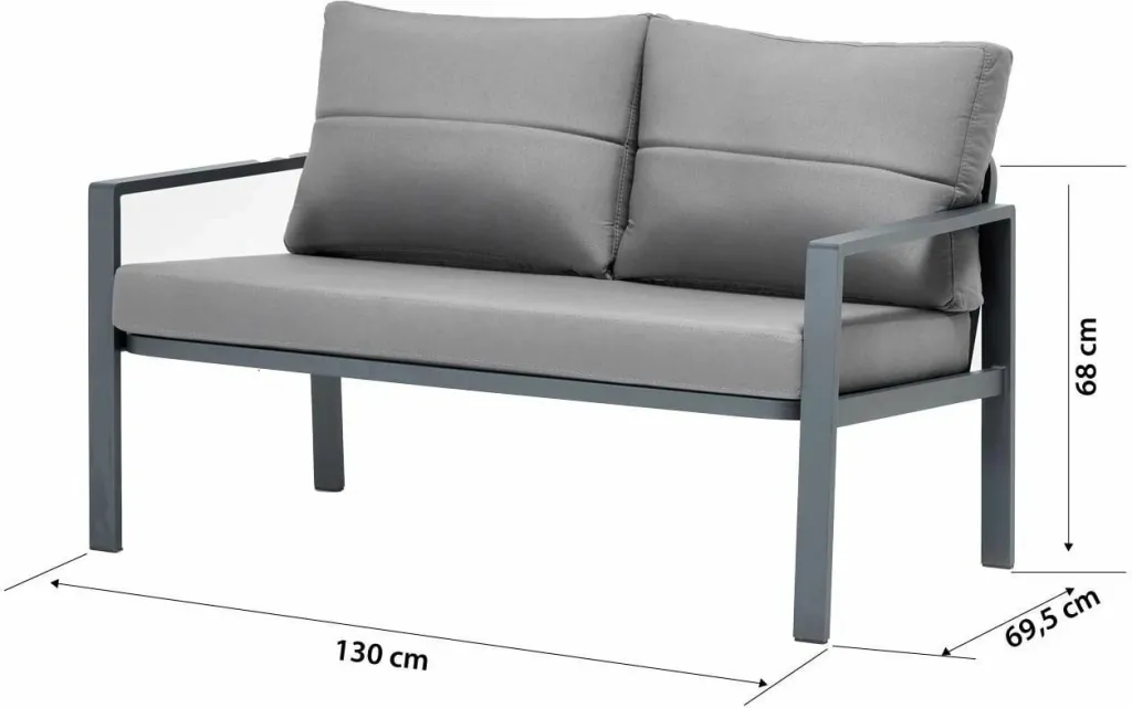 Set Mobiljesh Lounge Kopshti Siena, antracit - 8