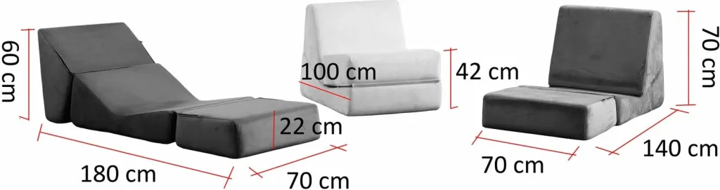 Krevat-kolltuk një vendësh, Origami Convertable, kafe - 7