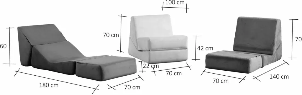 Krevat-kolltuk një vendësh, Origami Convertable, kafe - 8
