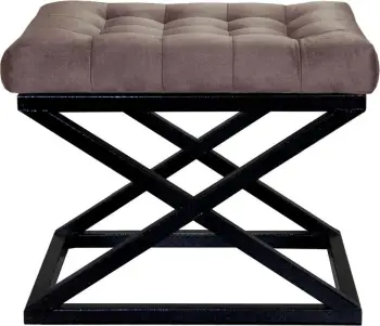 Puf Atelier del Sofa, kapraz, ngjyrë e zezë dhe kafe