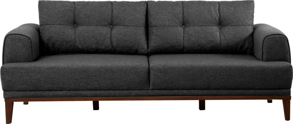 Divan treshe Atelier del Sofa, Vina 3, anthracite, walnut - 4