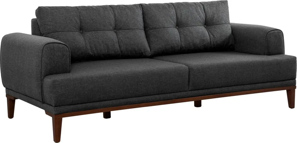 Divan treshe Atelier del Sofa, Vina 3, anthracite, walnut - 5