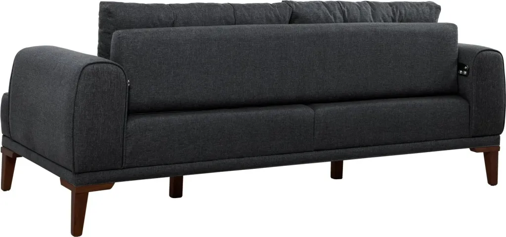 Divan treshe Atelier del Sofa, Vina 3, anthracite, walnut - 7