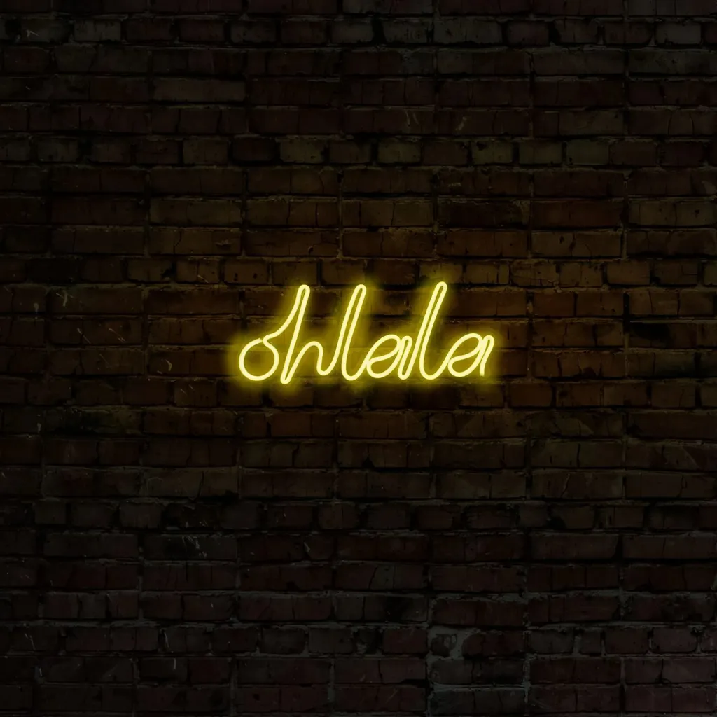Dekor dritash LED plastike, 'Oh La La', ngjyrë e verdhë - 2