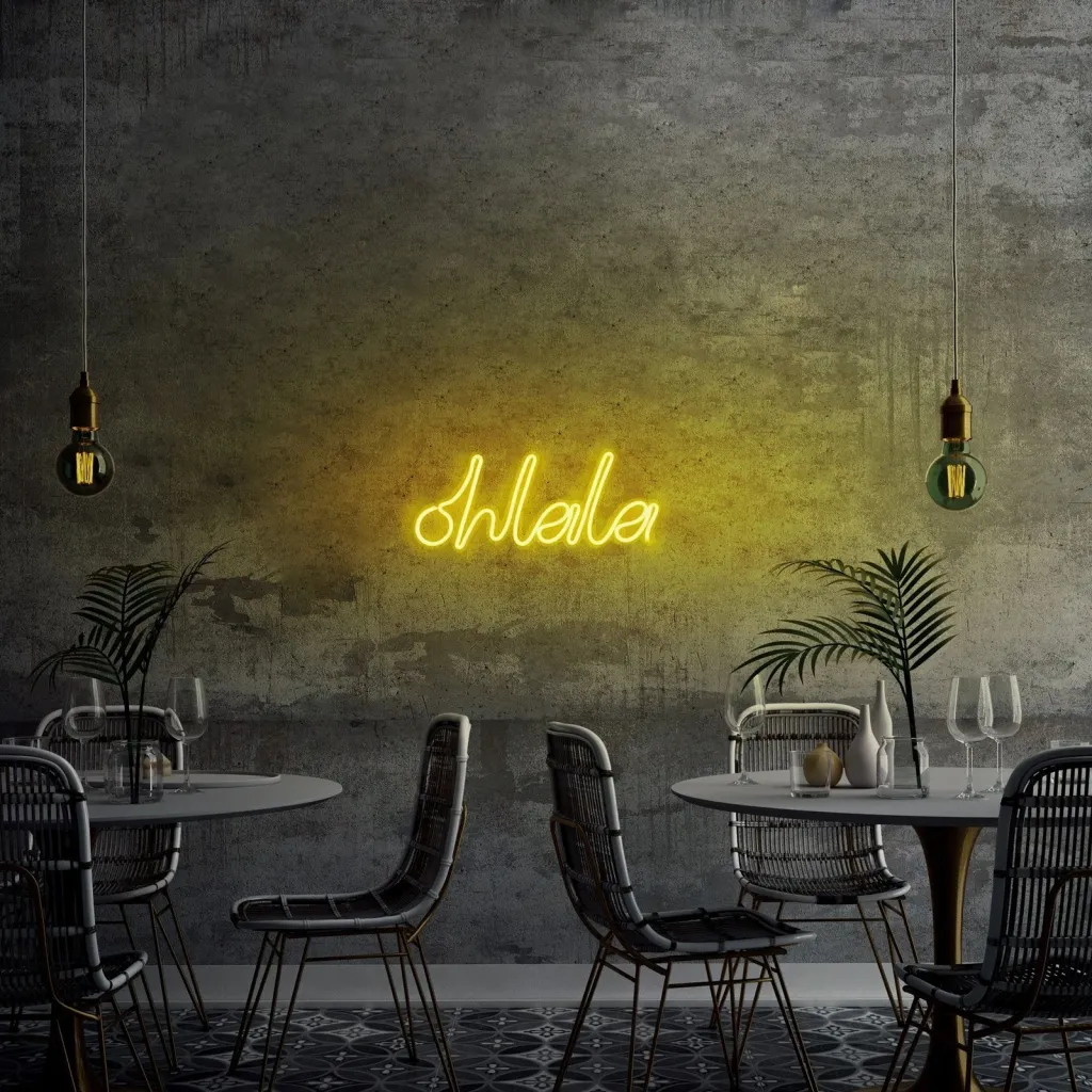 Dekor dritash LED plastike, 'Oh La La', ngjyrë e verdhë - 3